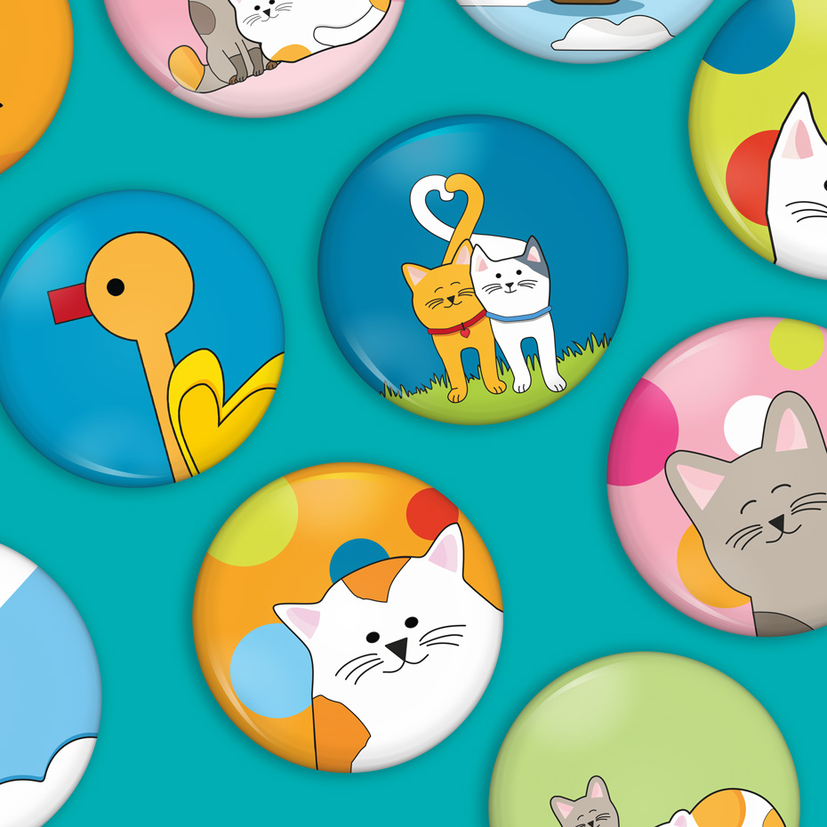 Magnete stampato - set da tre a scelta - la scorta per veri #catlover