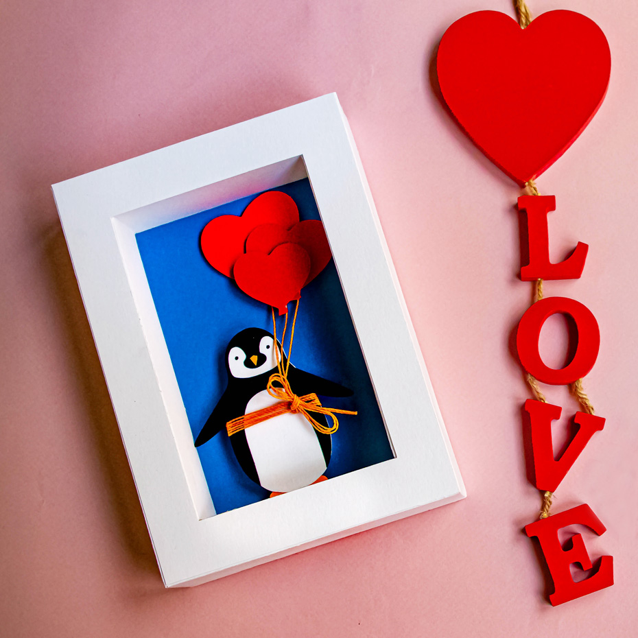 Amore in cornice - Pinguino del mio cuore