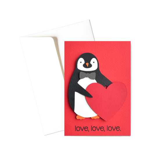 Biglietto - Pinguino innamorato