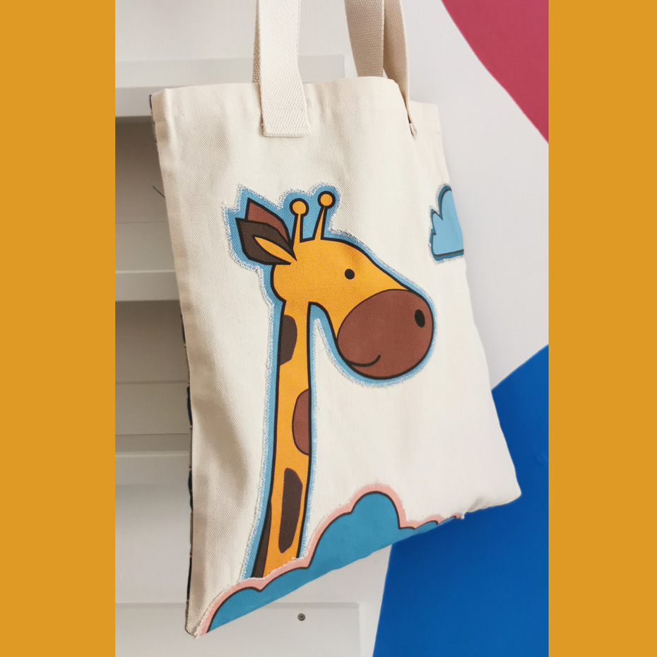 Tote bag - Raffa giraffa curiosa